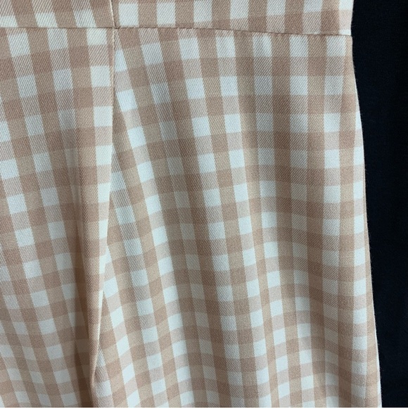 NWT Alex Marie Juliana Linen Wide Leg Jumper in Sand Gingham Print, size 12 - Picture 6 of 13